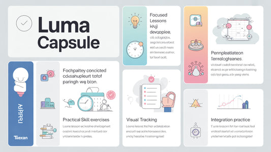 Luma Capsule educational software interface with icons and text on a white background