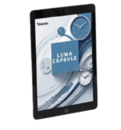 Luma Capsule product packaging on a black background